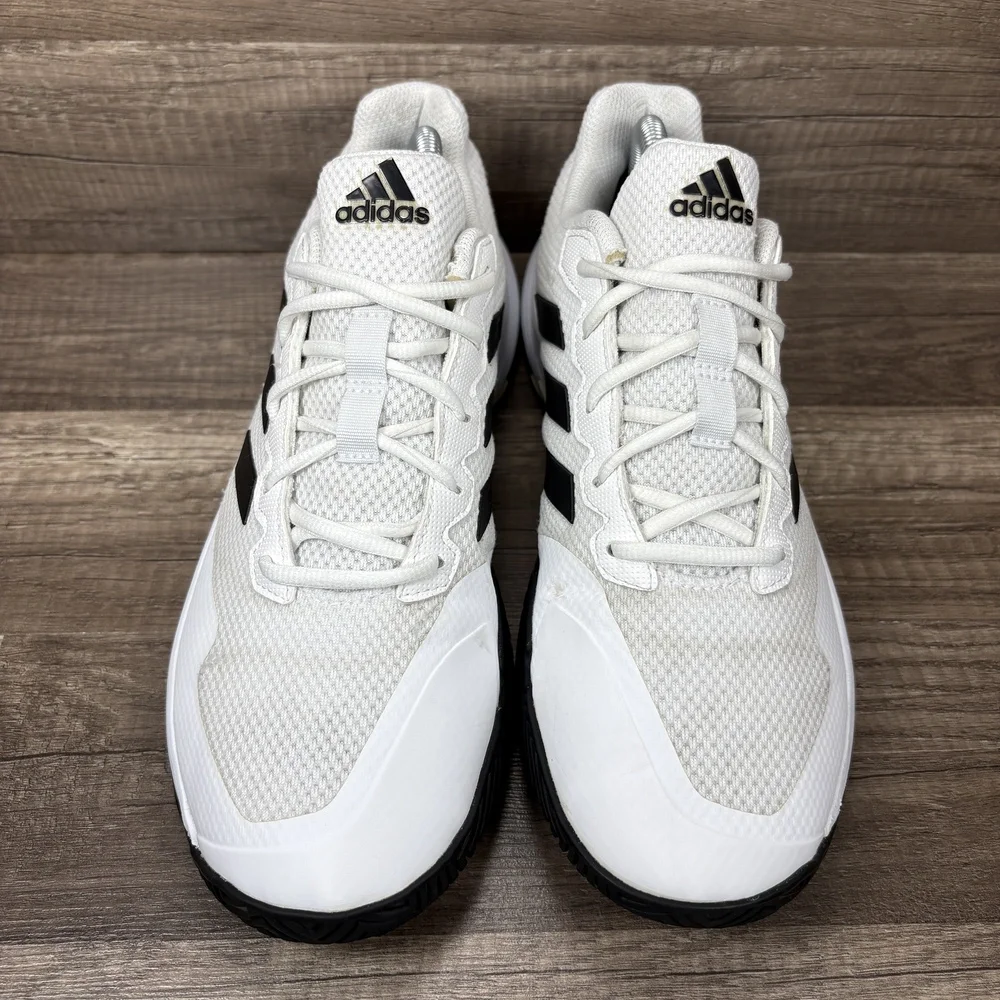 Adidas GameCourt 2 White Black Mens US Size 9.5 EUR 43.3 GW2991 Sneakers